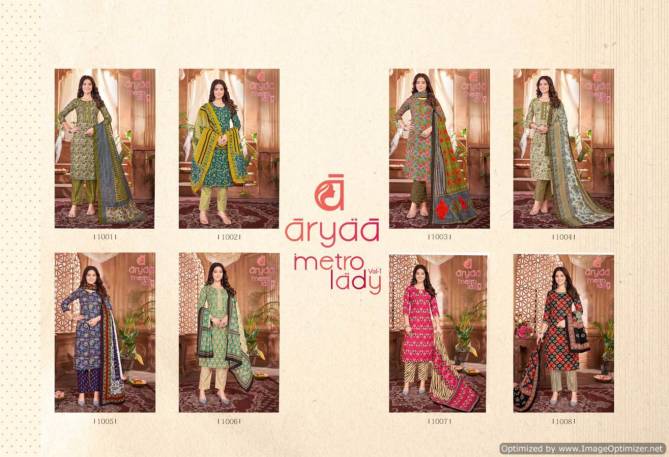 Metro Lady Vol 1 By Aryaa Printed Cotton Kurti With Bottom Dupatta Wholesale Price In Surat